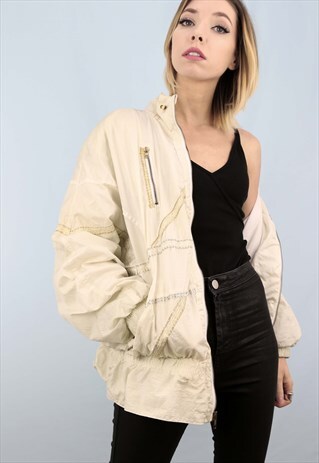 VINTAGE 80S 90S OVERSIZED SHELL JACKET