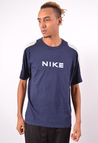 VINTAGE NIKE T-SHIRT TOP NAVY BLUE