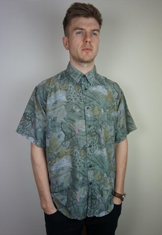 PURE SILK PATTERNED SHIRT