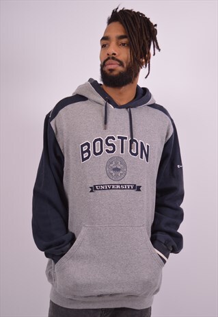 VINTAGE CHAMPION HOODIE JUMPER GREY