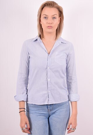 CARHARTT WOMENS VINTAGE SHIRT XS BLUE 90S