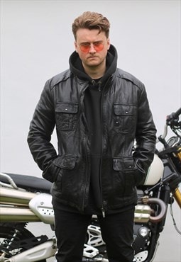 Stunning Hugo Boss Trialmaster Leather Jacket 