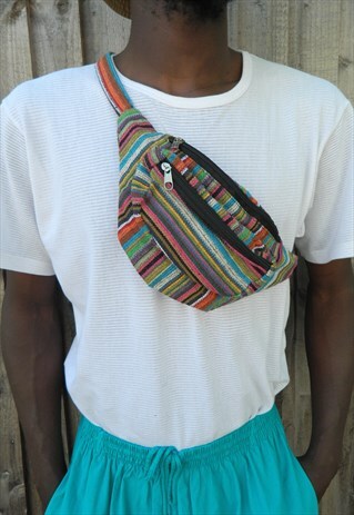 MULTI HAND WOVEN BUM BAG FANNY PACK