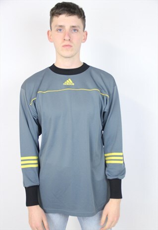 VINTAGE ADIDAS GREY LONG SLEEVE JERSEY