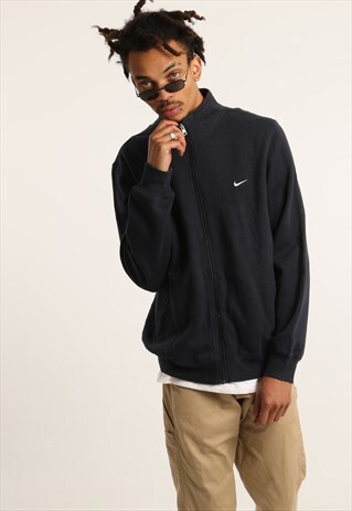 VINTAGE NIKE EMBROIDERED LOGO ZIPPED SWEATSHIRT