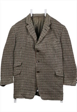 Vintage 90's Harris Tweed Blazer Tweed Wool Jacket Button