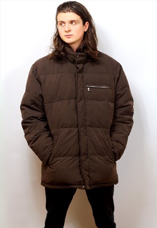 1990'S VINTAGE VELOUR PUFFER COAT
