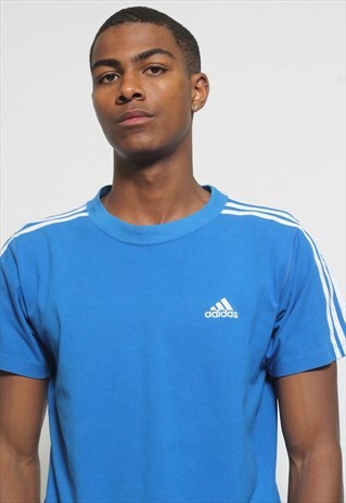 VINTAGE ADIDAS LOGO T-SHIRT BLUE