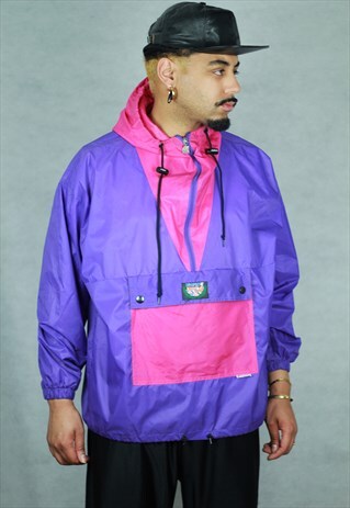 VINTAGE K-WAY PULLOVER WINDBREAKER JACKET