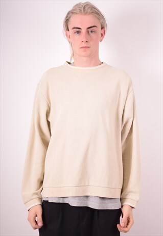 CHAMPION MENS VINTAGE JUMPER SWEATER LARGE GREY 90S