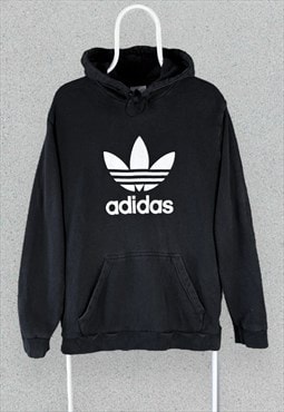 Adidas Originals Black Hoodie Pullover Trefoil Mens Large