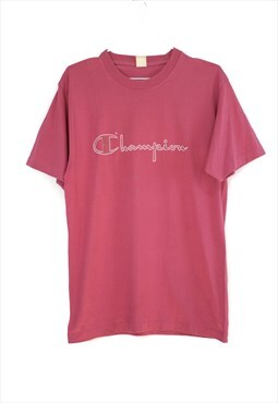 Vintage Champion T-Shirt in Pink L