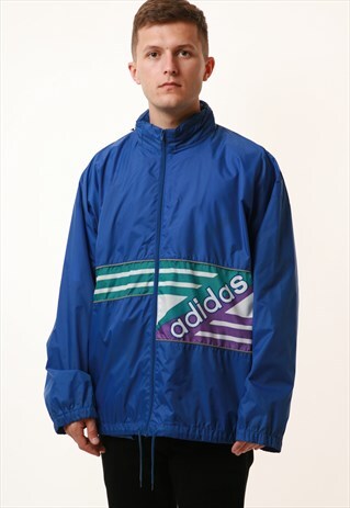 90S VINTAGE ADIDAS WINDBREAKER OLDSCHOOL SHELL JACKET 13724