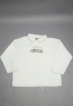 Vintage Embroidered Sydney Australia Sweatshirt in Cream