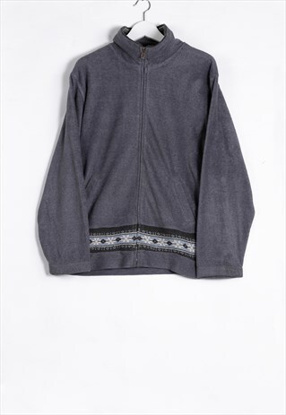 VINTAGE 80S FLEECE JACKET CRAZY PRINT AVELINAS / SP201651
