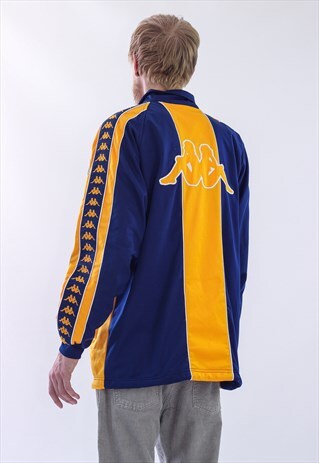 RARE VINTAGE MENS KAPPA TRACK TOP BASKETBALL BIG LOGO JACKET