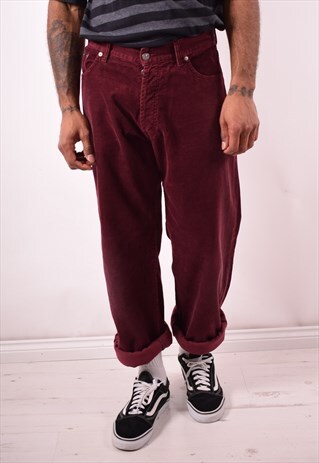 CALVIN KLEIN MENS VINTAGE CORDUROY TROUSERS W36 L33 90S