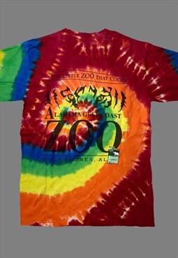 vintage summer festival tie dye tshirt alabama zoo