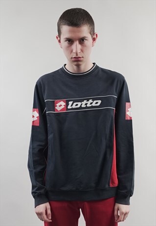 VINTAGE 90'S LOTTO RED/ NAVY SWEATSHIRT