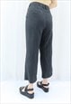 90S VINTAGE GREY HIGH WAISTED TROUSERS (SIZE XL)