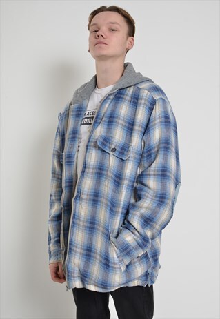 champion flannel hoodie