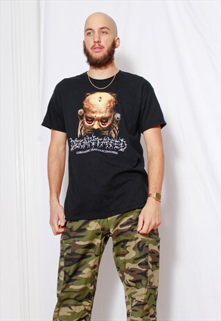 VINTAGE 90S DECAPITATED DEATH METAL BAND MERCH BLACK T-SHIRT