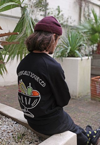 'FRUIT BOWL' ORGANIC COTTON RAGLAN SWEATSHIRT