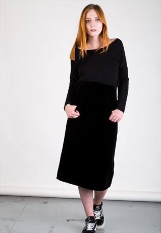 VINTAGE 80S ROCCOBAROCCO VELVET SKIRT
