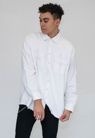 WHITE VINTAGE COTTON SHIRT