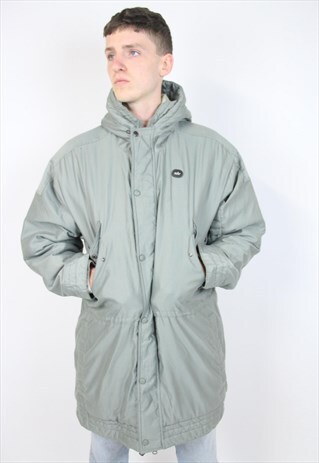 VINTAGE 90'S NIKE HOODED GREEN SPORTS JACKET