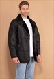 VINTAGE 80'S MEN SHEEPSKIN COAT IN BLACK