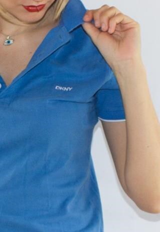 RETRO EMBROIDERED DKNY POLO SHIRT