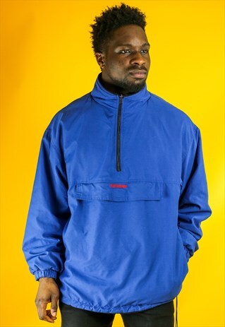 BLUE 1/2 ZIP FLEECE LINED 'PERFORMANCE' JACKET
