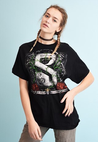 Y2K OVERSIZED GRUNGE SCORPIONS BAND T-SHIRT TEE