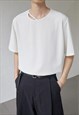 Men's Design Solid Color Short Sleeve Top S VOL.6