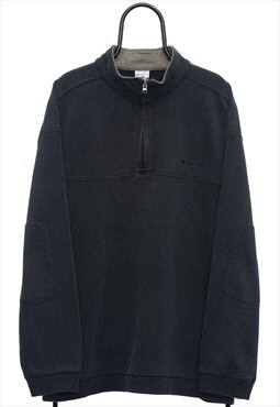 Vintage Columbia Quarter Zip Black Sweatshirt Mens
