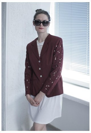 VINTAGE 80'S BROWN LONG SLEEVED JACKET