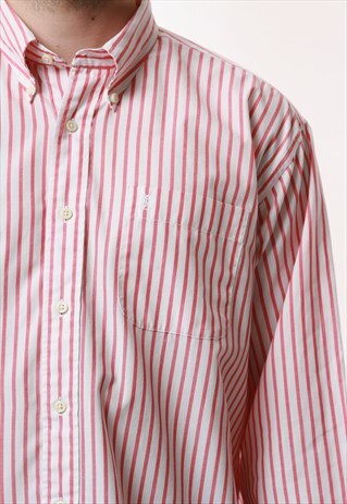 90S YVES SAINT LAUREN VINTAGE STRIPED COTTON/P SHIRT 16898