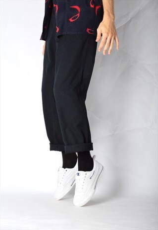 VINTAGE 90S BLACK MINIMALIST PANTS