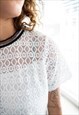 VINTAGE 80'S WHITE LACE TOP