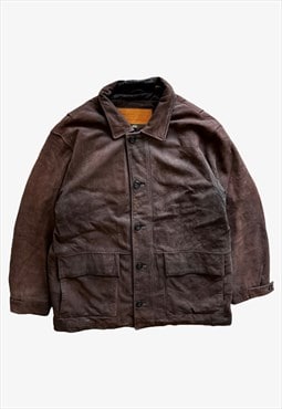 Vintage Y2K Men's 2001 Timberland Leather Jacket