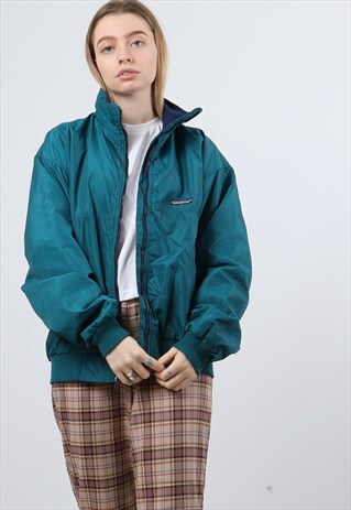 VINTAGE PATAGONIA MEDIUM TEAL FLEECE LINED JACKET
