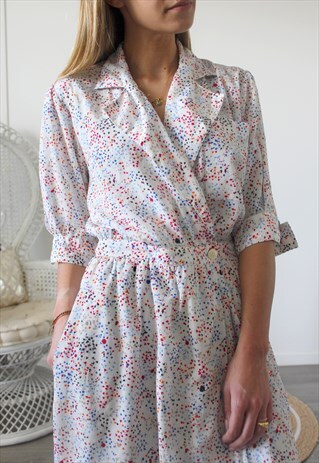 VINTAGE DRESS PRINT SIZE S