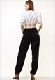 VALENTINO BLUE NAVY MID WAISTED WOMAN CORDUROY PANTS 5518