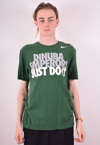 NIKE MENS VINTAGE T-SHIRT TOP MEDIUM GREEN 90S