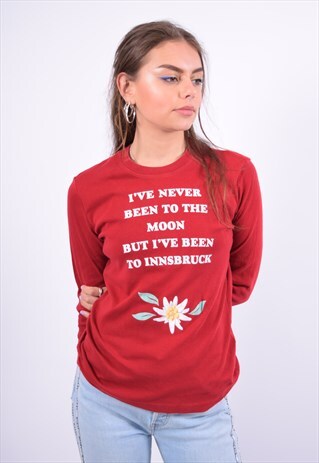 VINTAGE MOSCHINO TOP LONG SLEEVE RED
