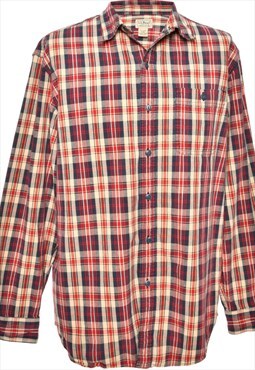 Red L.L. Bean Long-Sleeve Checked Shirt - M