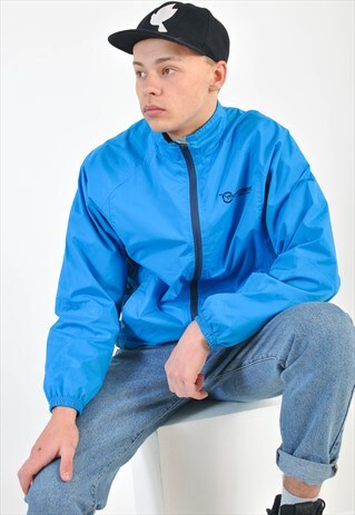 VINTAGE SHELL JACKET IN BLUE