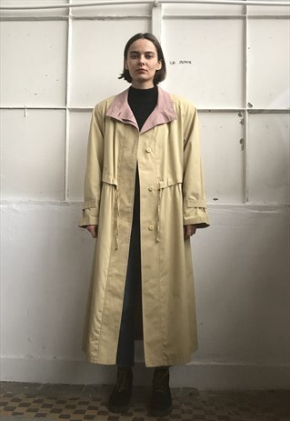 VINTAGE 90' CLASSIC BEAUTIFUL DIRTY YELLOW UNISEX COAT