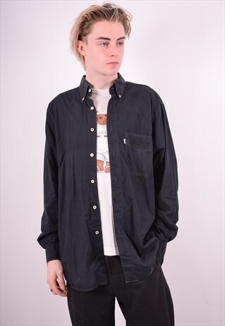 LEVI'S MENS VINTAGE SHIRT LARGE BLACK 90'S